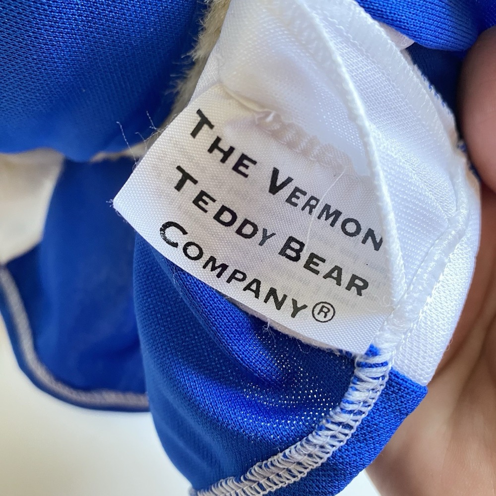 Vermont Teddy Bear Soft Plush "Kristen" Cheerleader Outfit Jointed 17" Blue - Picture 3 of 7